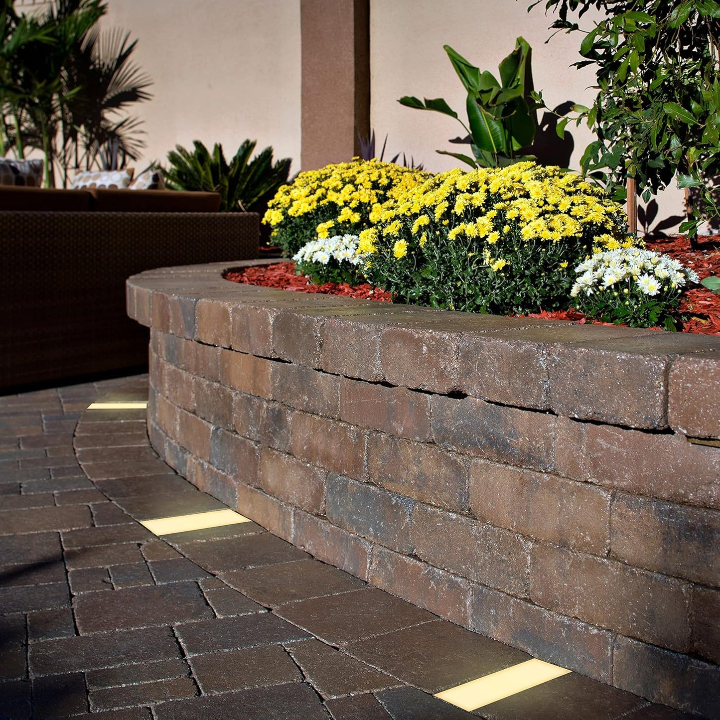 LUMENGY Paver Light 3×6 Inch (2.95 X 5.9), Warm White Glare-Free Illumination for Driveways, Pathways, Pool Deck & Patios, 12V AC/DC, Waterproof & Drive-Over Rated
