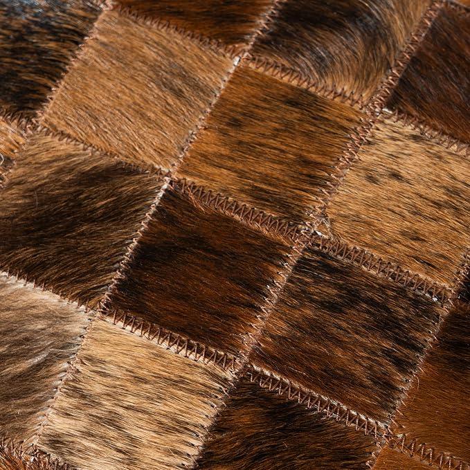 ecowhides 100% Genuine Brazilian Cowhide Pillow Cover – Luxury Leather Decorative Cushion for Rustic & Western Home Décor