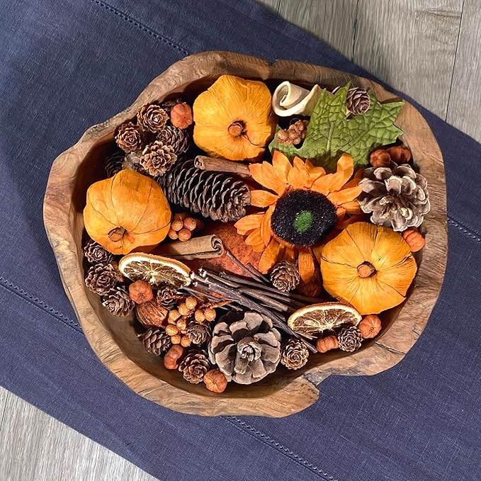 ANDALUCA Decorative Sunflower Fragrance Potpourri Fall Autumn Home Décor (Pumpkin Spice)
