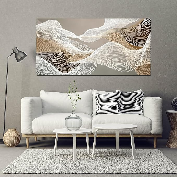 AOZEMI Abstract Wall Art Grey Wall Decor White Pictures Art Print Modern Canvas Artwork for Bedroom Bathroom Living Room Office 29"x 59"
