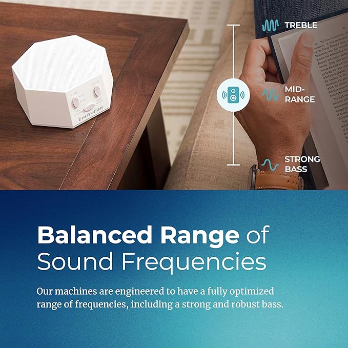 Adaptive Sound Technologies LectroFan Classic - Soothing Sound Machine for Sleep - Built-in Sleep Timer - Compact Design - Non-Looping Sounds - Speech Privacy - White
