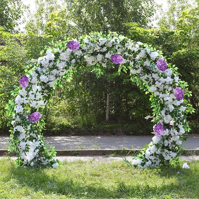 AVIVIHO 65pcs Lavender Fake Flowers Hydrangea Artificial Flowers Bluk (Not Squished, No Steaming Need) Hydrangeas Silk Flowers with Stems for Home Weddings,Table Centerpieces,Party Arch Decorations