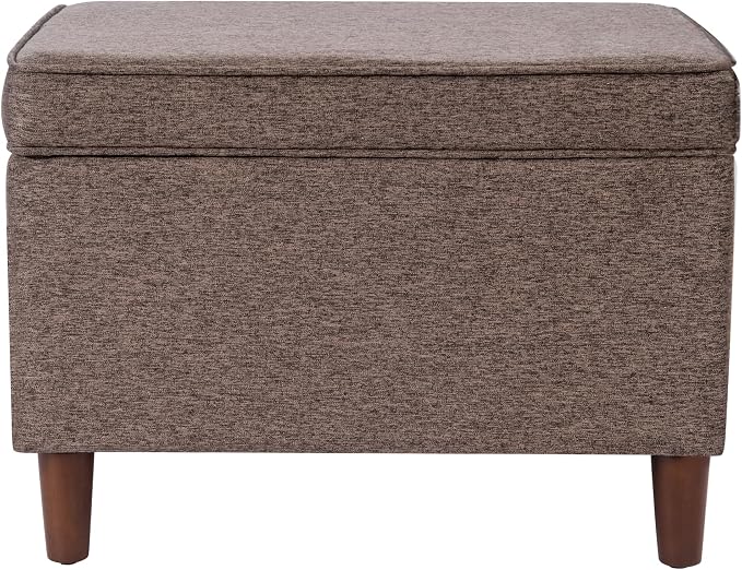 HomePop 24" Dinah Collection Storage Ottoman - Chocolate Brown