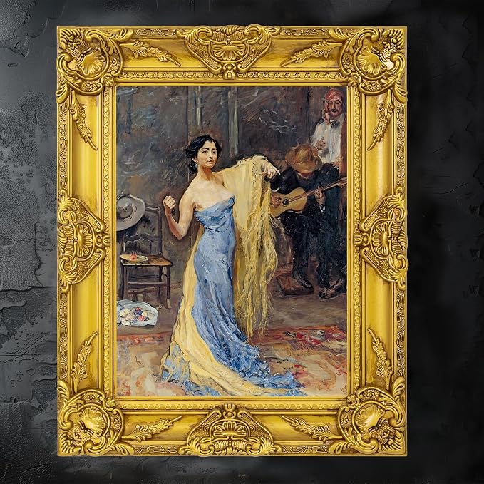 ArtXO Ornate11x14 Wooden Gold Picture frames, Picture Frame for Photo Frame,Canvas Frames,Art Panels Frame,Paintings,Artwork,Corner Ornaments Gold Frames,11x14 Frame without Acrylic Glass and Backing