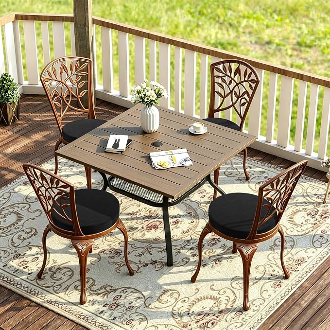 Tromlycs Round Chair Seat Cushions for Circle Bistro Stool Chairs Pads Pillow Large Indoor Circular Non Slip Foam Cushion 18 inch Black Set of 2