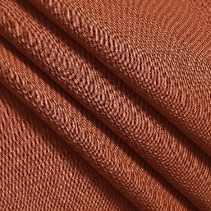 2 Panels Terracotta Linen Curtains 108 inches Long for Living Room Extra Long Back Tab Semi Sheer Rustic Farmhouse Boho Curtains Ceiling to Floor Length 108 inch for Large Window Rust Colored 9 FT