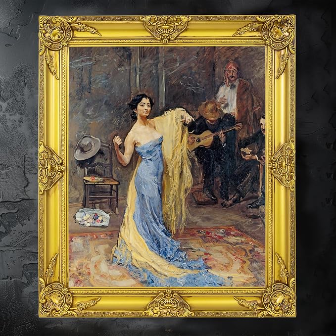ArtXO Ornate Wooden Gold Picture frames,18x24 Picture Frame Wood for Photo Frame,Canvas Frames,Art Panels Frame,Paintings,Artwork,Corner Ornaments Gold Frames,18x24 Frame without Acrylic Glass and Backing