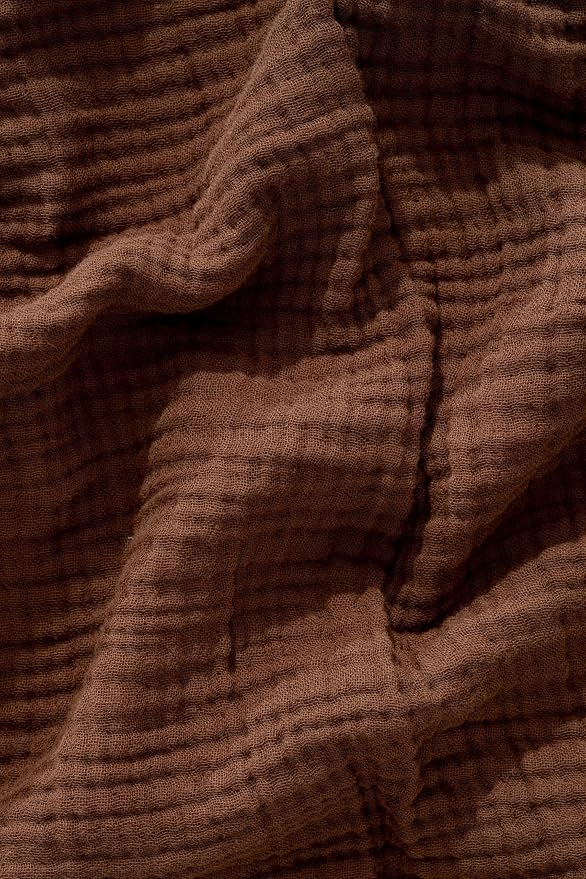 Muslin Blanket - Pure 100% Turkish Cotton Airy Soft Light Versatile Gauze Throw Blanket for Bed, Couch, Sofa (Dark Brown, Twin XL Size (71" x 95" inch))