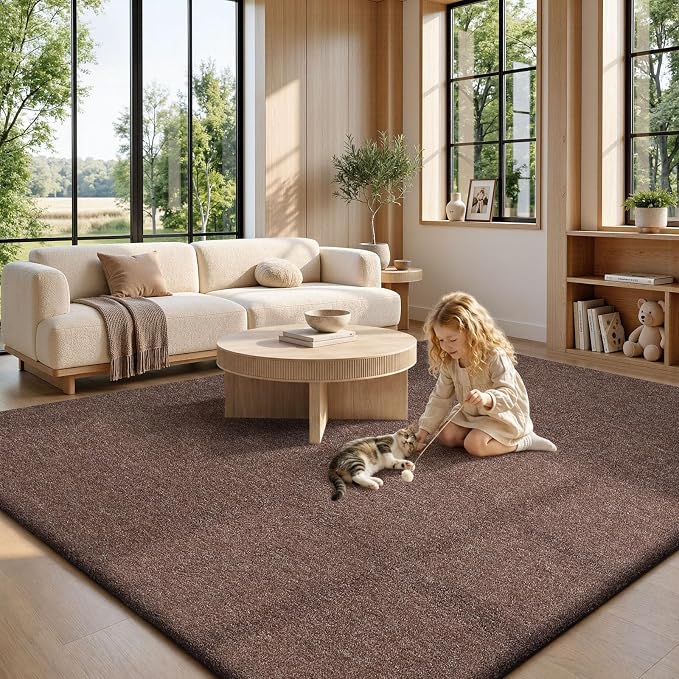 Sour Lemon 9x12 Area Rugs for Living Room, Soft Large Area Rug Fluffy Rugs for Bedroom，Machine Washable Area Rug Non Slip Carpet Rug for Living Room Playroom Kids Room Home Decor