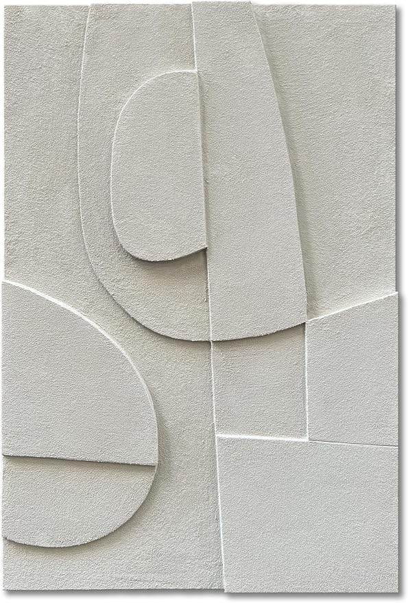 Hand-Painted 36x24 inch White Abstract Wall Decoration Oil Painting Minimalist Art Home Wall Decoration Painting