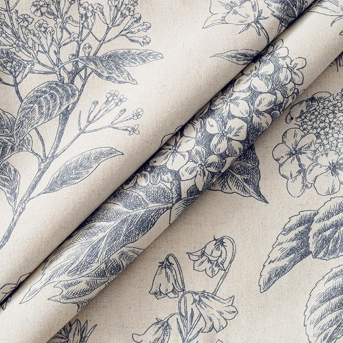 Set of 2 Decorative Floral Neutral Pillow Covers 20x20 Inch Light Blue Hydrangea Print Spring Boho Vintage Throw Cushion Covers for Sofa Couch Porch Bedroom Living Room Summer Home Decor