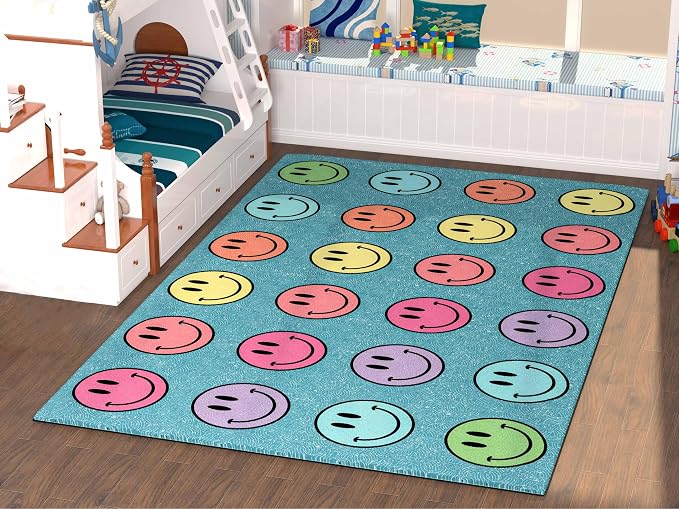OLEEK Large Classroom Rug Elementary 6x9 - (Washable) Classroom Rugs for Kids Room - Classroom Carpet Elementary - Kids playroom Rug 6 x 9 - Preschool Rugs for Classroom - Schoolgirl Style Classroom