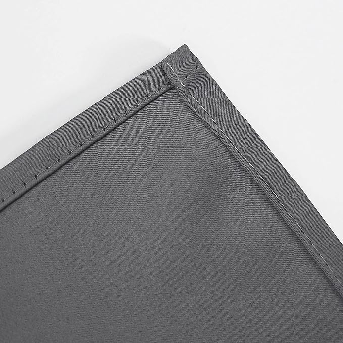 LEMOMO Frost Grey Blackout Curtains 34 x 63 Inch Length/Set of 2 Curtain Panels/Thermal Insulated Room Darkening Blackout Curtains for Bedroom