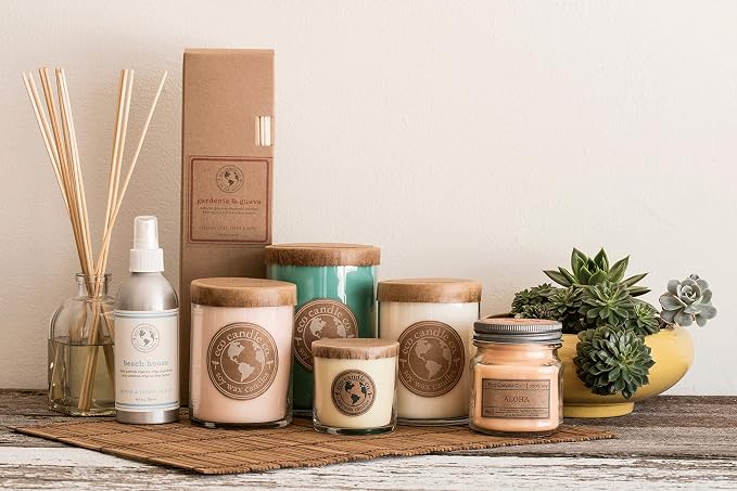 ECO CANDLE CO. Baby's Butt, 26 oz. Double Wick Recycled Glass Jar Candle | Scents of Lavender, Baby Powder, & Vanilla, No Lead, Kraft Paper Label & Lid, Hand Poured, Aromatherapy Gift, Clean Burning