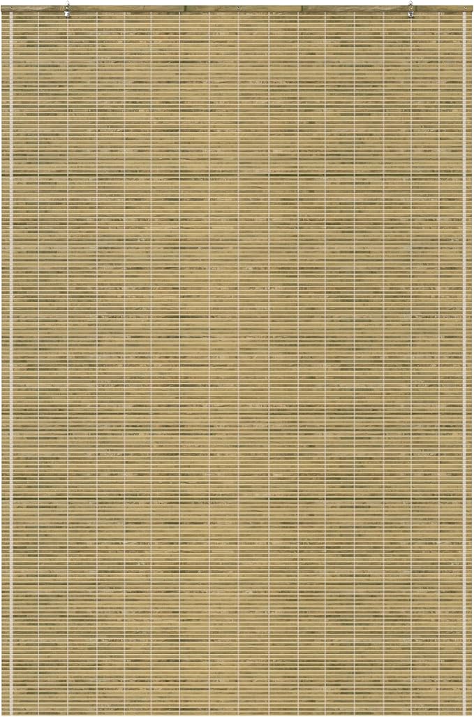 Red Lantern Burnt Bamboo Cordless Window Shade - Natural, 48" Wide