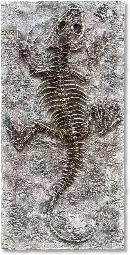 NANKAI Art Hand-Drawn 24x48 inch Lizard Fossil Texture Abstract Oil Painting Modern Abstract Canvas Wall Decoration Item Suitable for Living Room Bedroom Corridor Office Wall Decoration