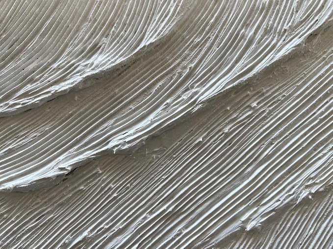 NANKAI Art Hand-Painted 24x48-inch White Texture Art Oil Painting, Modern Abstract Art, Large-Scale Home Wall Decoration