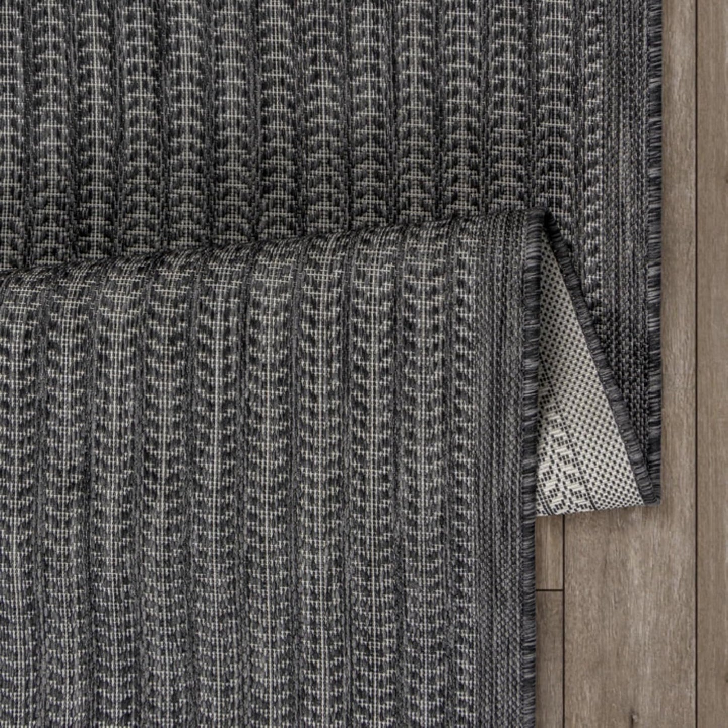 Adiva Rugs Outdoor Indoor Area Rug, Weather Resistant, Easy to Clean, Stain Resistant Floor Mat for Dining Room, Backyard, Deck, Patio (Pebble Weiss, 6' x 9')