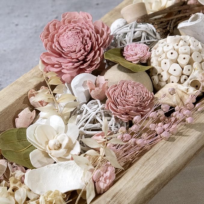 ANDALUCA Maison Box Fragrance Potpourri Decorative Vase & Bowl Filler Home Décor (Pink Jasmine)