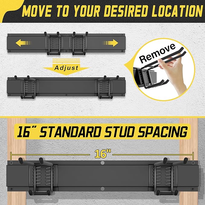 klasit Garage Wall Organizer,15Pack Carries 675 lbs,Garden Tool Organizer 48in With Large Storage Space,Easy Assembly, Sturdy Design,for Efficient Tool Storage Garage Organization | Carries 675 lbs, Easy Assembly, Sturdy Design, Garage Organization
