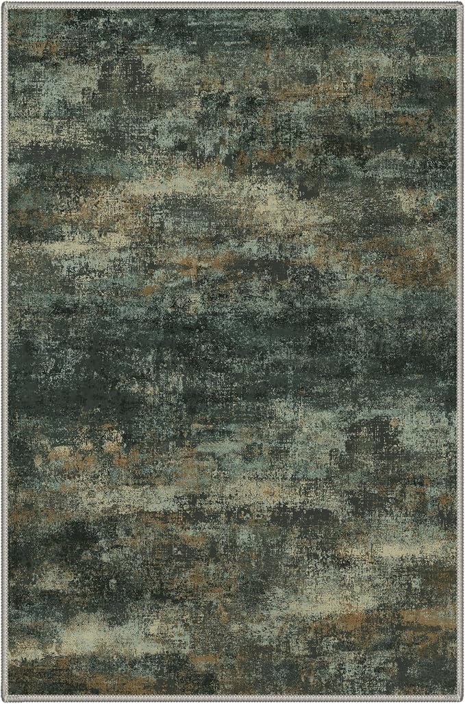 BEIMO 2x3 Rugs for Entryway Entrance Kitchen Bathroom, Machine Washable Rug Modern Abstract Soft Area Rug, Low Pile Indoor Floor Carpet with Non Slip Backing, Smoky Sage Green
