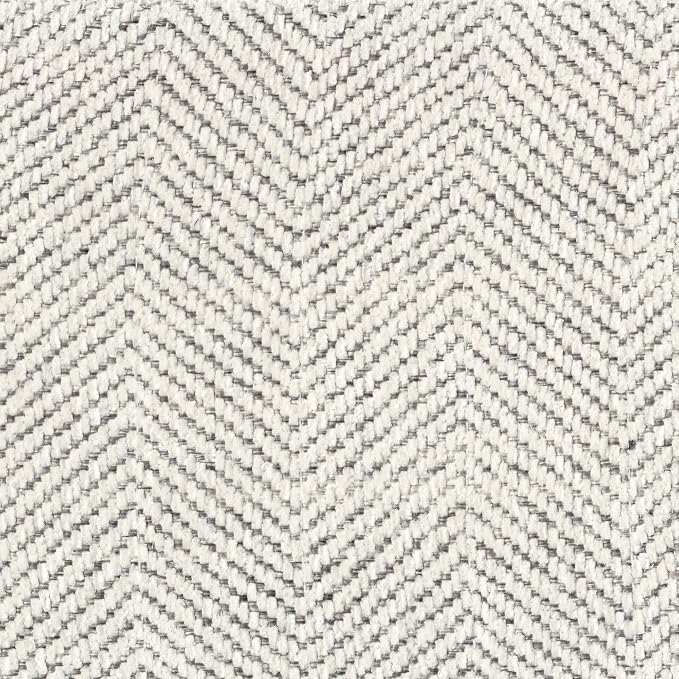 HomePop 24" Large Round Storage Ottoman - Cream Chevron Woven