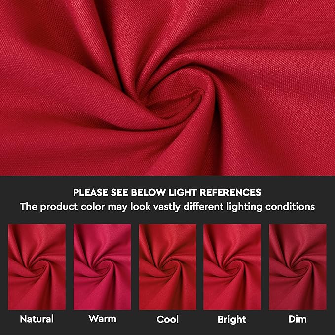 Encasa XO Throw Pillow Covers 24x24 in Set of 2 Deep Red | No Inserts | Cotton Pillow Covers for Living Room, Bed, Sofa, Couch | Decorative Cushion Covers with Improved Zipper