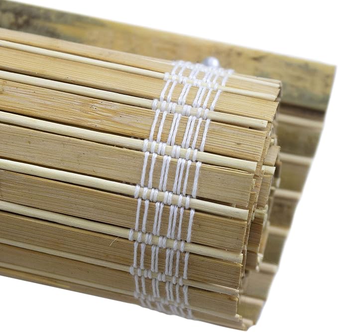 Red Lantern Burnt Bamboo Cordless Window Shade - Natural, 60" Wide