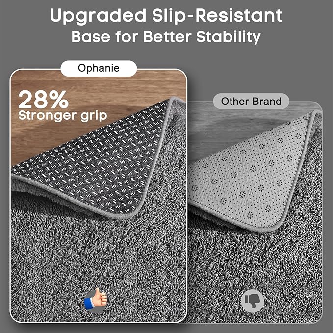 Ophanie 6x9 Area Rugs, Upgrade Non-Slip Fluffy Soft Rugs for Living Room, Large Shag Grey Fuzzy Plush Rug, Gray Shaggy Big Carpets for Bedroom, Kids Boys Girls Dorm Nursery Home Decor Aesthetic