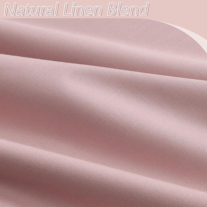 Guken 100% Blackout Curtains 80 Inch Length 2 Panels Set for Gilrs Bedroom Back Tab Thermal Insulated Black Out Linen Drapes Room Darkening Window Curtains 80 Inches Long,Pink
