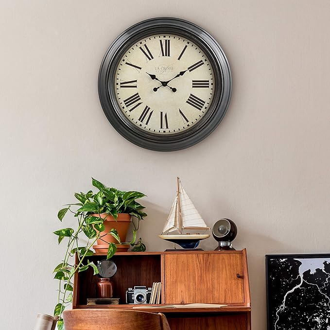La Crosse Clock 404-2658 23-Inch Maxwell Quartz Wall Clock