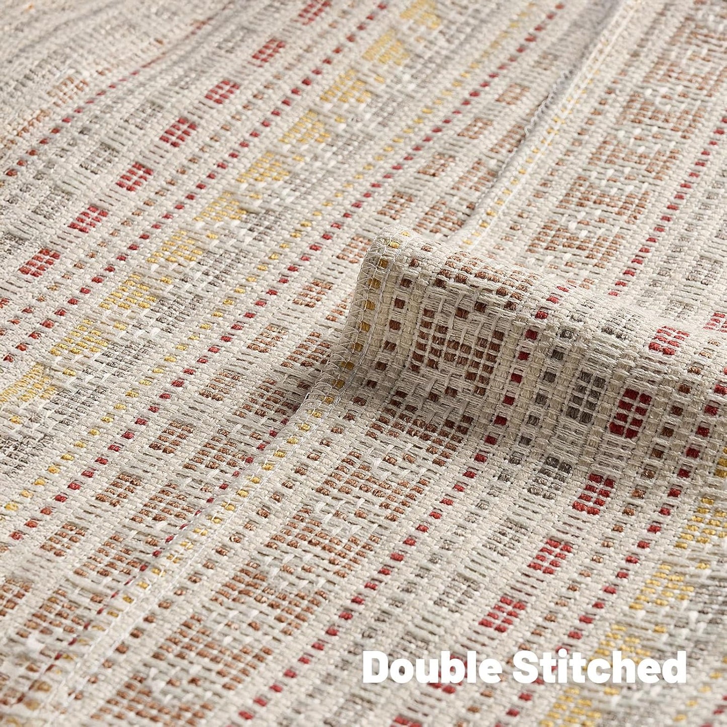 FUTEI Brown Red Decorative Throw Pillow Covers 18x18 Inch Set of 2,Soft Cozy Chenille Jacquard Textured Cushion Case,Boho Home Decor for Couch Bed Living Room