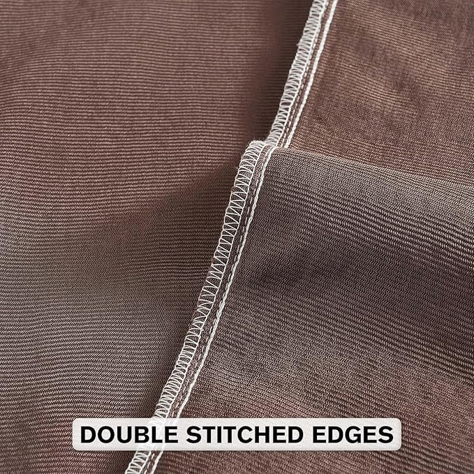 FUTEI Dark Coffee Chenille Throw Pillow Covers 22x22 Inch Set of 2,Soft Striped & Diamond Textured Cushion Cases,Modern Home Decor for Couch Living Room