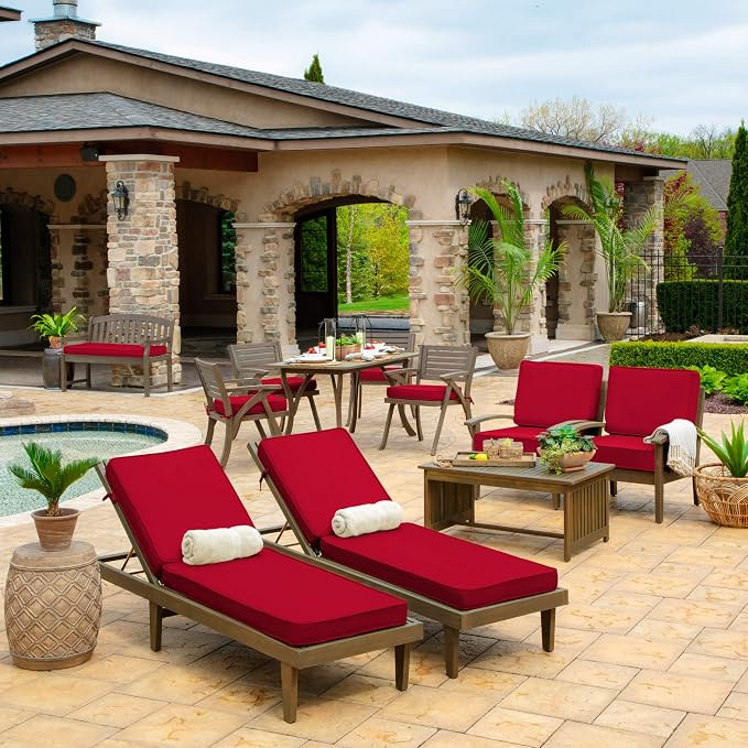 Arden Selections ProFoam Performance Outdoor Seat Cushion 19 x 20, Caliente Red