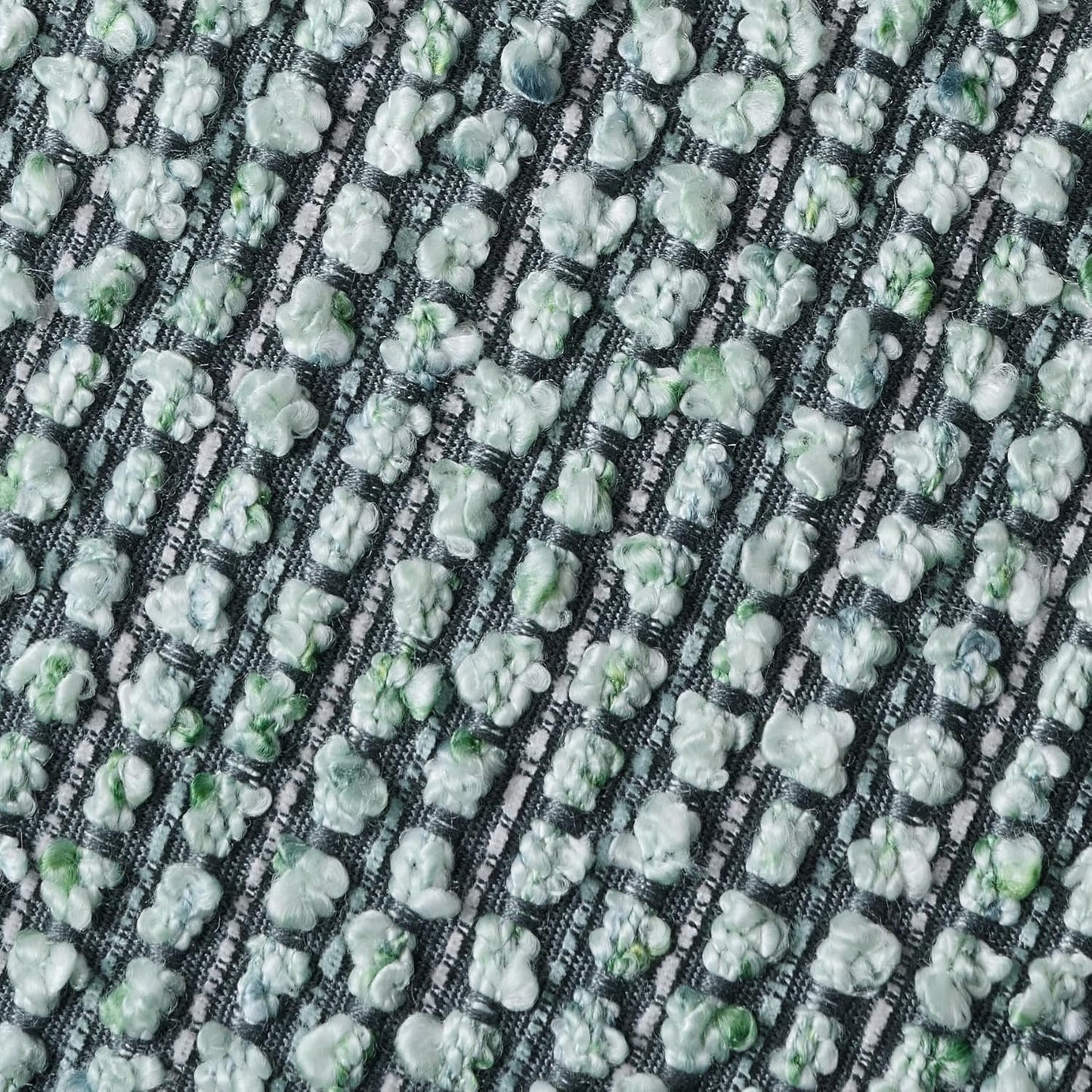 Striped Euro Sham Pillow Covers 26x26 Set of 2 Green Textured Boucle Chic Morden Boho Accent Farmhouse Square Decorative Couch Throw Pillow Covers for Home Decor Bed Sofa Living Room