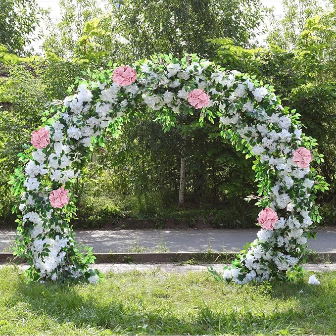AVIVIHO 65pcs Fake Flowers Dusty Pink Hydrangea Artificial Flowers Bulk (Not Squished, No Steaming Need) Silk Flowers with Stems for Wedding Decor,Home,Baby Shower,Table Centerpieces Decoration