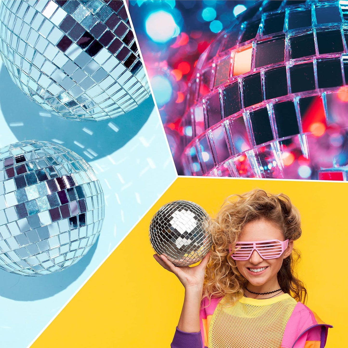 PP OPOUNT 3000 PCS Mirror Tiles Self Adhesive, 10x10mm Disco Tiles for DIY Craft, Home & Party Decoration, Sparkling Glass Mirror Mosaic Tiles for DIY Craft Decoration, Art Collage (Silver)