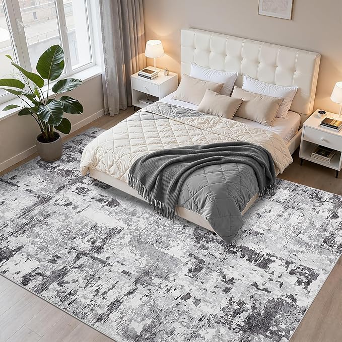 GarveeHome Large Area Rugs 9x12 for Living Room, Modern Abstract Washable Rug Soft Non Slip Floor Mat Carpet Indoor Thin Accent Rug for Bedroom Dining Room Playroom Nursery Home Decor