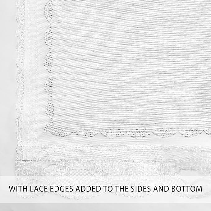 XiDi White Curtains with Sheer Overlay for Girls Bedroom 2 Panels Blackout Double Layer Curtains 45 Inches Length for Kids Princess Nursery Room Star Cut Out Grommet Small Window Drapes W34 X L45