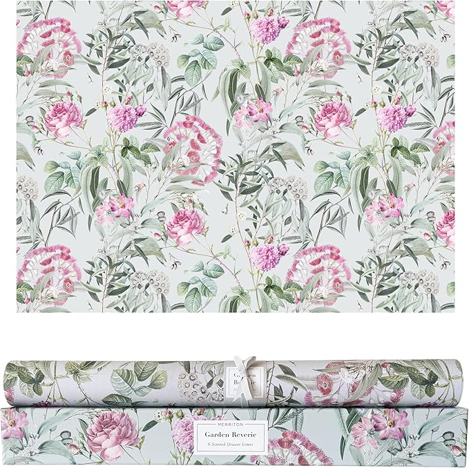 Scented Drawer Liners for Dresser Fragrant Paper Liner for Drawers Cabinet Shelf Linen Closet and Kitchen Scent Liners Non Adhesive (Garden Reverie)