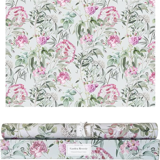 Scented Drawer Liners for Dresser Fragrant Paper Liner for Drawers Cabinet Shelf Linen Closet and Kitchen Scent Liners Non Adhesive (Garden Reverie)