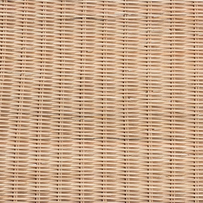 Bali & pari Farica Modern Bohemian Natural Rattan and Mahogany Accent Bench
