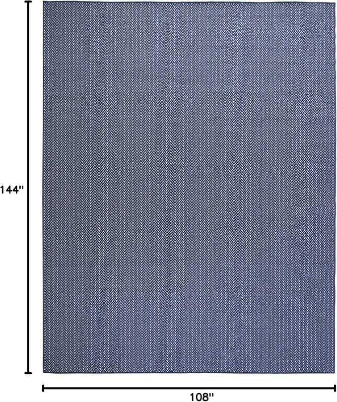Nourison Home Horizon Indoor/Outdoor Navy 9' x 12' Area Rug - Easy Clean, Non Shedding, Bed Room, Living Room, Dining Room, Kitchen (9' x 12')