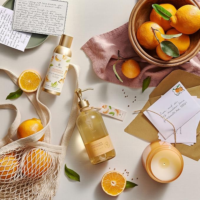 Thymes Home Fragrance Mist – Room Air Fresheners for Home Long Lasting – Air Freshener Spray – Premium Home Fragrance – Notes of Mandarin, Coriander, Lemon & Warm Cedarwood (Mandarin Coriander, 3 oz)