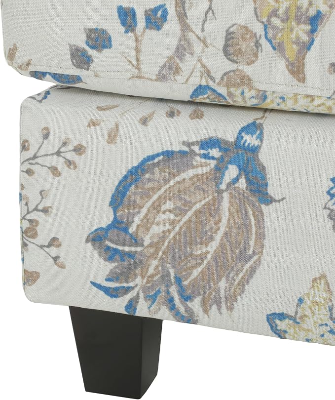 Christopher Knight Home Spield Indoor Ottoman Footrest, Wooden Ottoman Foot Stool, Modern Coffee Table, Floral Print