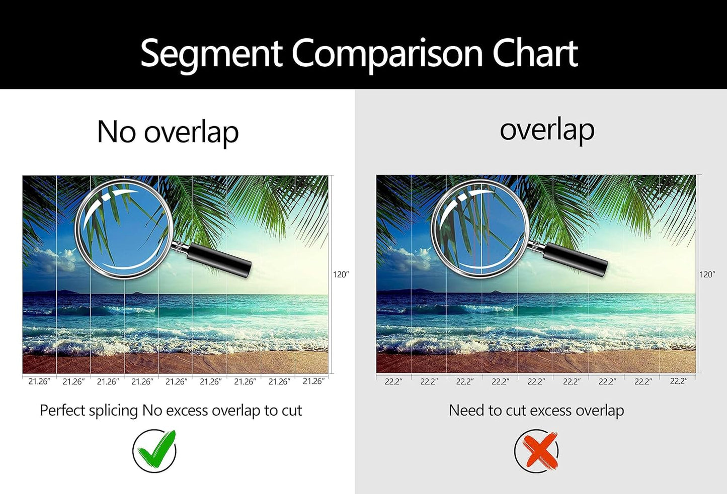 WFBHUA-Large Beach Scene Wallpaper Mural Dusk Waves Wall Murals for Bathroom Living Room Bedroom(Not Peel and Stick)