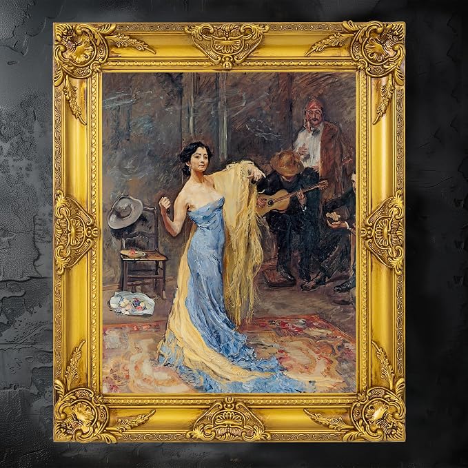 ArtXO Ornate Wooden Gold 16x20 Picture frames, Picture Frame for Photo Frame,Canvas Frames,Art Panels Frame,Paintings,Artwork,Corner Ornaments Gold Frames,16x20 Frame without Acrylic Glass and Backing