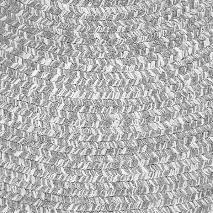 Superior Indoor Outdoor Braided Area Rug, Reversible Dual-Tone Home Floor Decor for Kitchen, Entryway, Patio, Front Porch, Deck, Modern, Boho, Farmhouse Style, 3' x 5', Slate/White