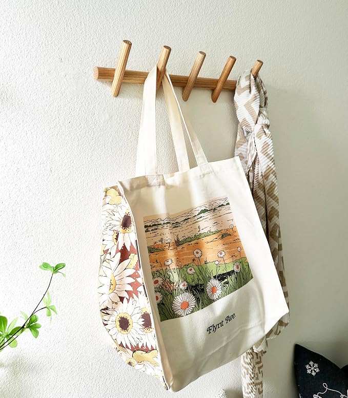 Modern 5-Hook Wooden Coat Rack, Decorative Coat Rack wall Mount for Bags, Hats, Purse, Heavy Duty, Sturdy (Ash White)