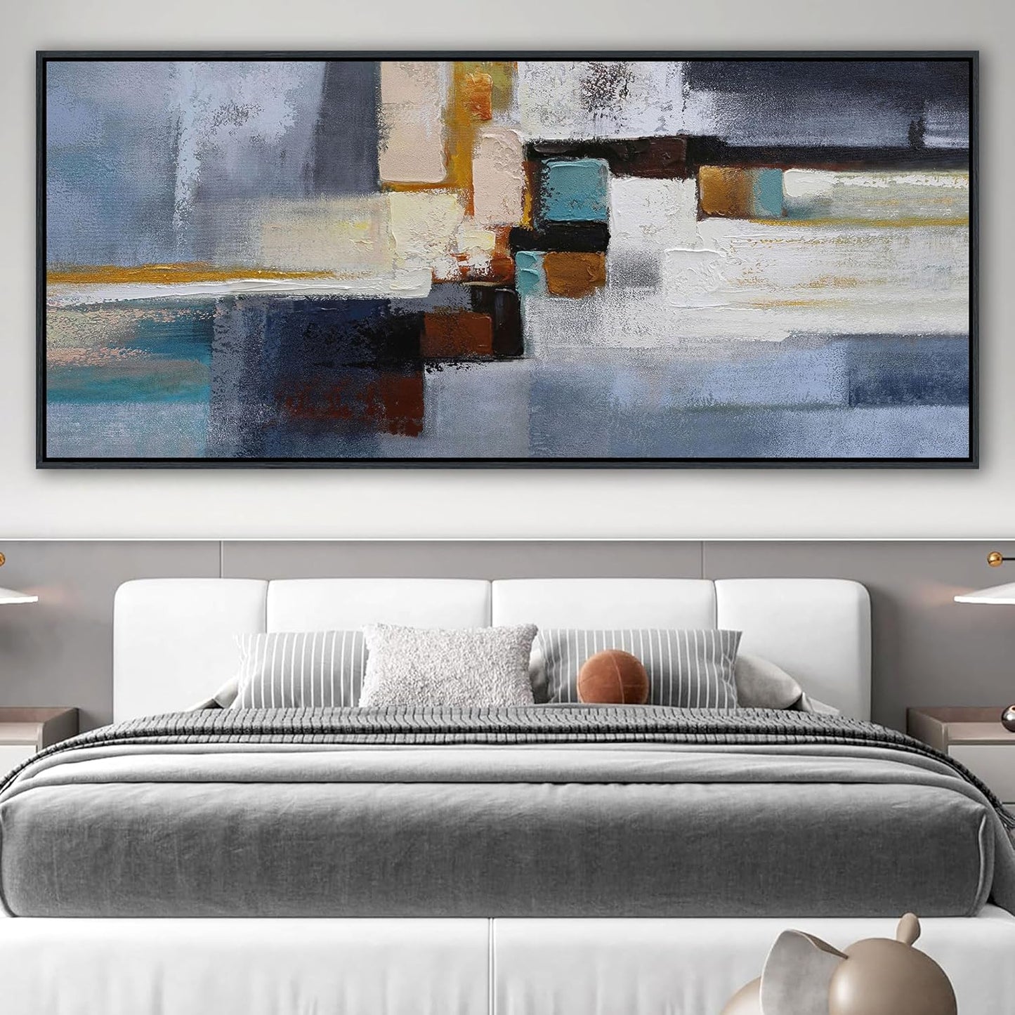 KLAKLA Extra Large Wall Art 86x29 Inches - Abstract Huge Canvas Picture Wall Decor Living Room Oversized Artwork for Walls Bedroom Office Decoration Modern Frame Wall Art